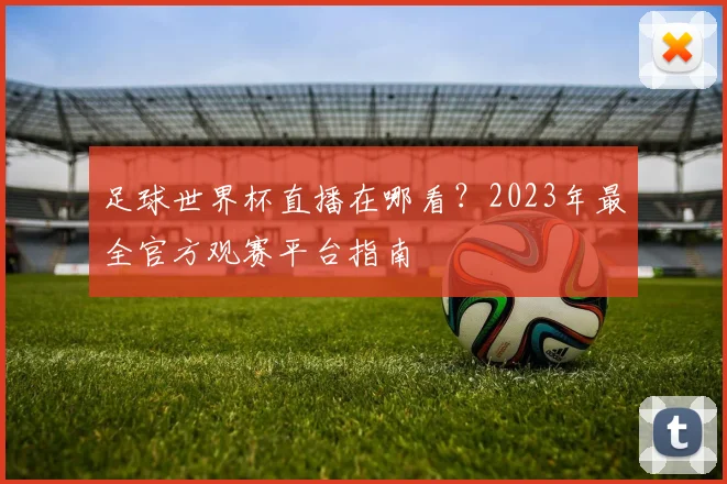 足球世界杯直播在哪看？2023年最全官方观赛平台指南